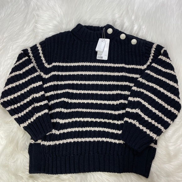 NWT Zadig & Voltaire Marlon Striped Sweater Pullover - Picture 6 of 6